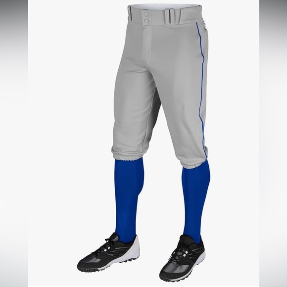 Champro Men's Triple Crown Baseball Pant Knickers size medium Gray and Royal - Picture 1 of 8